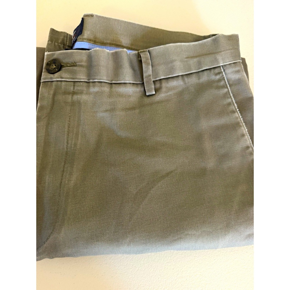 Dockers Mens 36x31 Gray Cotton Twill Chino Regular Fit Straight Flat Front Pants